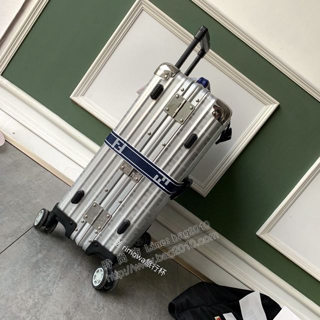 Rimowa拉杆箱 66637 Fend i x rimowa聯名 滿箱雙F圖案 全鋁鎂合金 日默瓦行李箱 Fend拉箱xzx1151